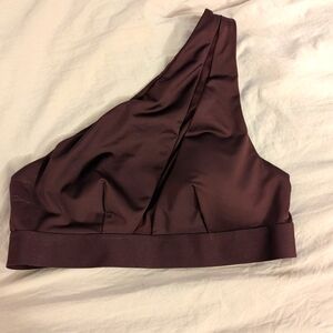 Victorias secret Asymmetrical Dark Maroon Crop Top Sports Bra